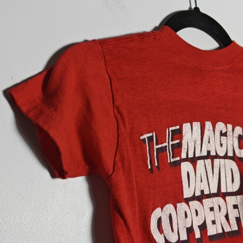 THE MAGIC OF DAVID COPPERFIELD Vintage 1980's Kids Shirt Single Stitch Size Med